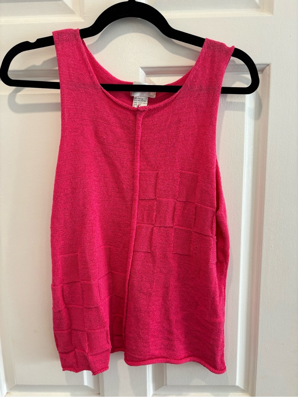 Vintage Icicle Pink Sweater Vest Sleeveless Shirt Tank Top